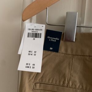 Abercrombie & Fitch Stretch Flat Front Khaki Shorts size 29 11" inseam